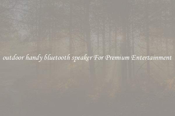 outdoor handy bluetooth speaker For Premium Entertainment 