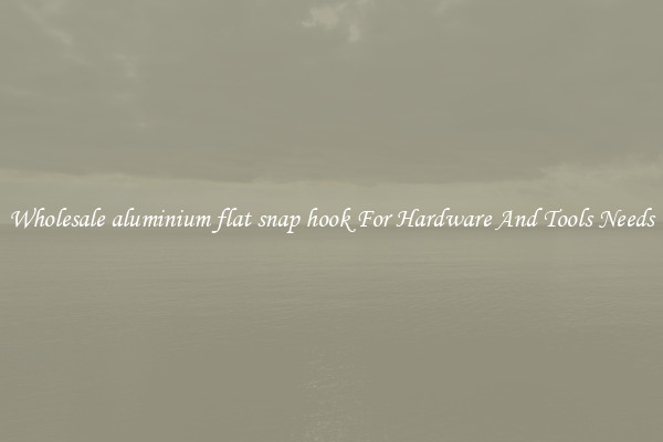 Wholesale aluminium flat snap hook For Hardware And Tools Needs