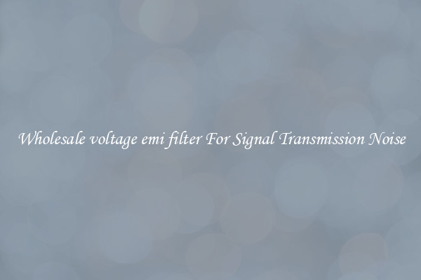 Wholesale voltage emi filter For Signal Transmission Noise