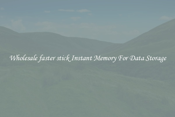 Wholesale faster stick Instant Memory For Data Storage