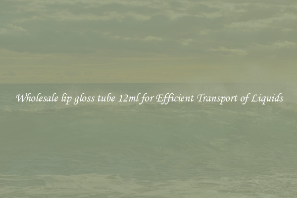 Wholesale lip gloss tube 12ml for Efficient Transport of Liquids