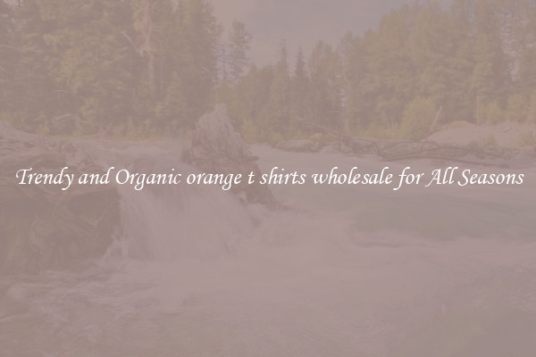 Trendy and Organic orange t shirts wholesale for All Seasons