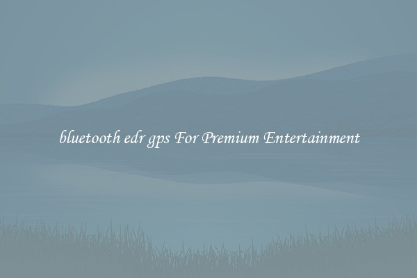 bluetooth edr gps For Premium Entertainment