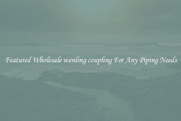 Featured Wholesale wenling coupling For Any Piping Needs