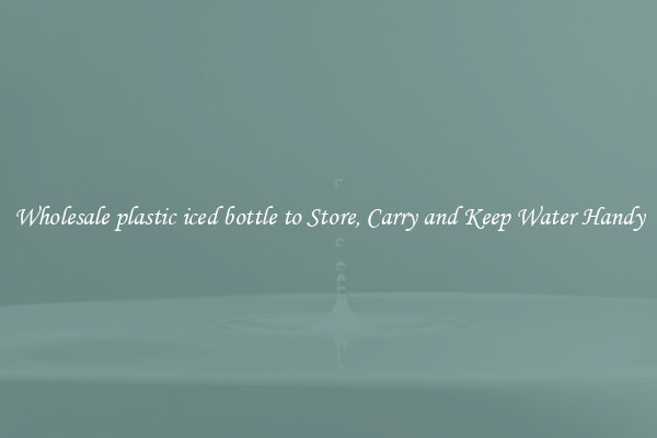 Wholesale plastic iced bottle to Store, Carry and Keep Water Handy