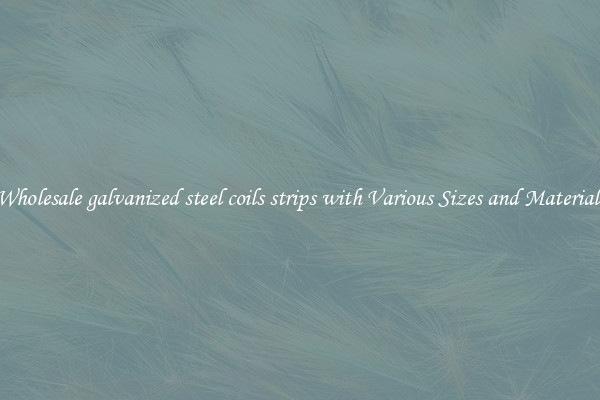 Wholesale galvanized steel coils strips with Various Sizes and Materials