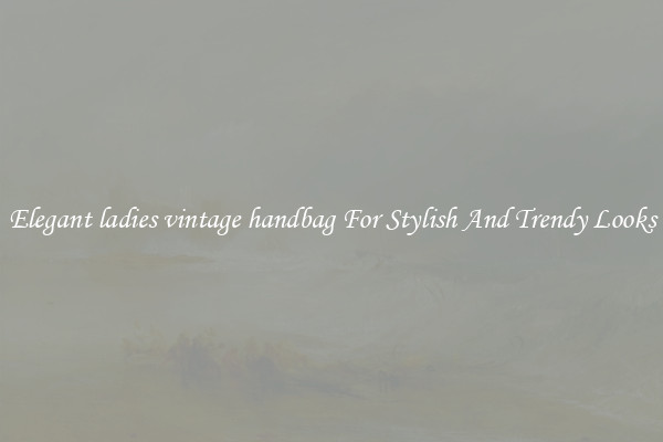 Elegant ladies vintage handbag For Stylish And Trendy Looks