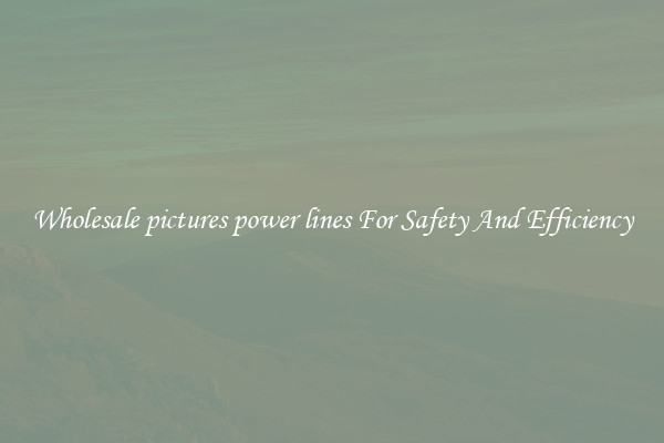 Wholesale pictures power lines For Safety And Efficiency