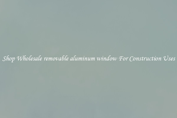 Shop Wholesale removable aluminum window For Construction Uses