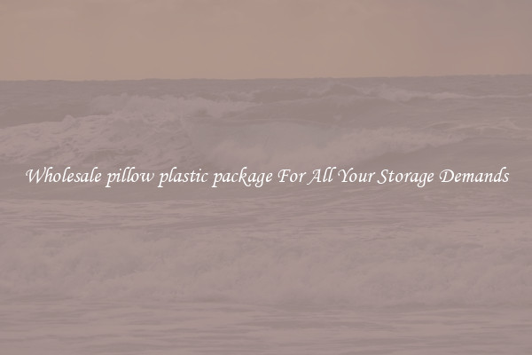 Wholesale pillow plastic package For All Your Storage Demands