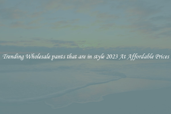 Trending Wholesale pants that are in style 2023 At Affordable Prices